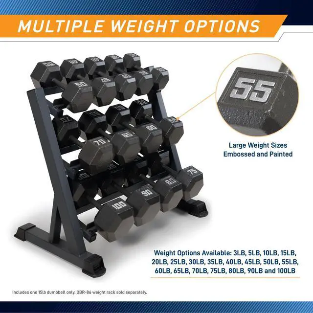 Alt view image 5 of 6 - 15lb Cast Iron Hex Dumbbell, Single, IV-2015