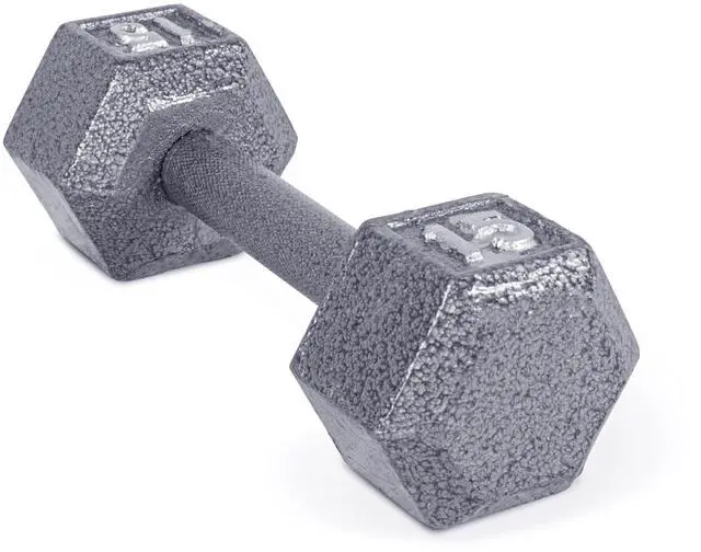 Main image of Barbell Cast Iron Hex Dumbbell, Single, 15 lb