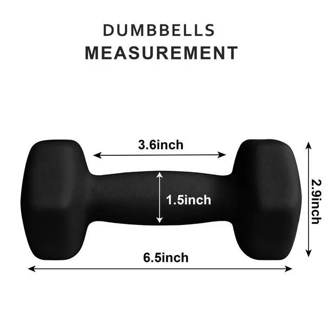 Alt view image 2 of 6 - Home Gym Equipment Workouts Strength Training Weight Loss Pilates Weights Yoga Sets Weights for Women, Men, Seniors and Youth, 4LB Black, Pair