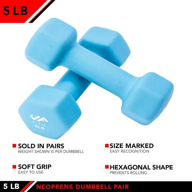 Alt view image 3 of 7 - Neoprene Dumbbell (Set of 2), 5 LBS