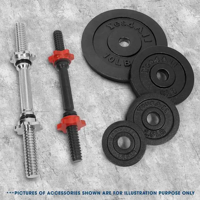 Alt view image 5 of 5 - 1.15 Inch Cast Iron Weight Plate - Ideal for Dumbbell Handle, Strength Training and Weightlifting (Set) - 2x1.25lb + 2x2.5lb (Set of 4)