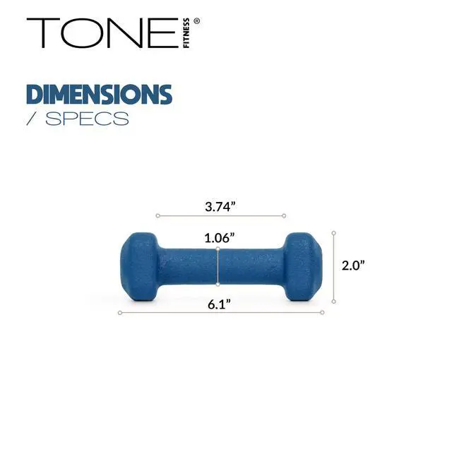 Alt view image 4 of 7 - 2 lb Neoprene Dumbbell Pair for Home Workouts Non-Slip Design - Beige