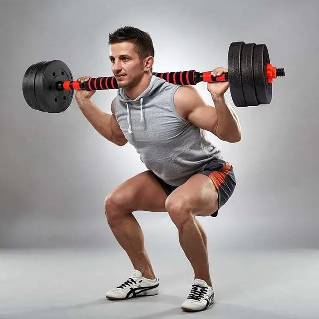 Alt view image 6 of 6 - Adjustable Dumbbell Handle Set for 1in Wide Weight Plates, Barbell Handles 15.74in with Connecting Rod and Nut Weightlifting Accessories for Training Sport Workout Gym