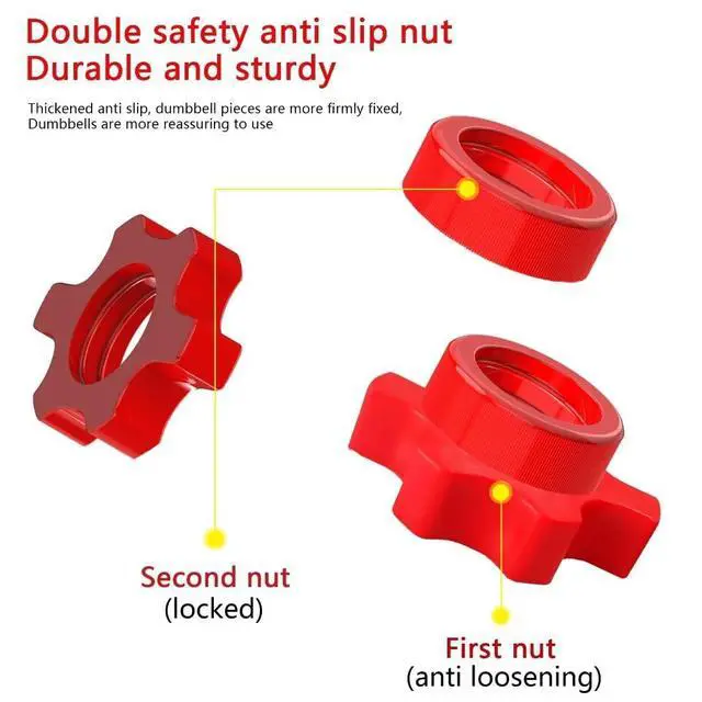 Alt view image 4 of 6 - Adjustable Dumbbell Handle Set for 1in Wide Weight Plates, Barbell Handles 15.74in with Connecting Rod and Nut Weightlifting Accessories for Training Sport Workout Gym