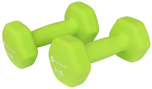 Main image of Pair of Dumbbells Set of 2 Soft Non Slip Grip Dumbbells Pair Covered with Neoprene (5 LB)
