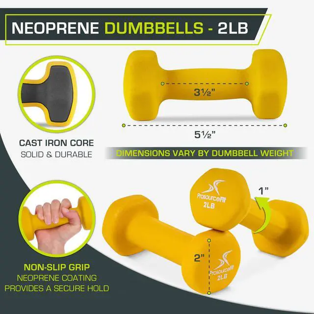 Alt view image 2 of 6 - Neoprene Dumbbell Coated for Non-Slip Grip, 2 lb