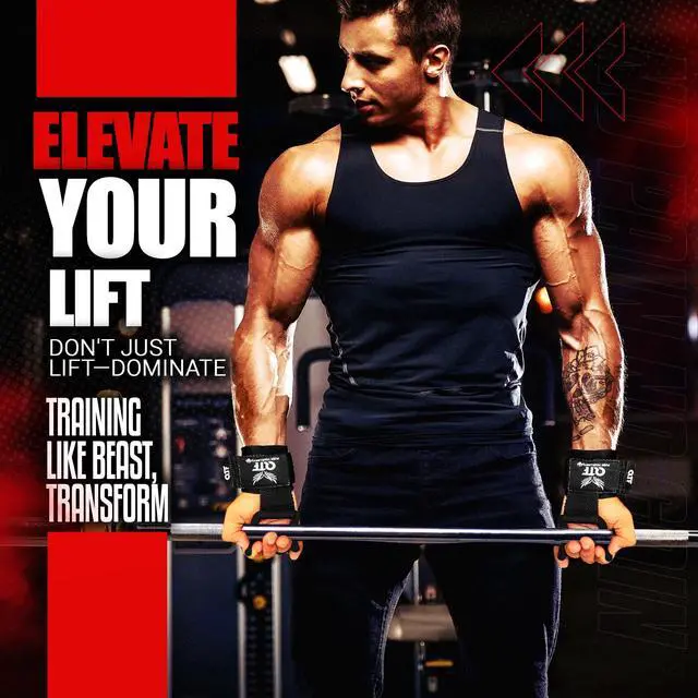 Alt view image 2 of 7 - Weight Lifting Barbell Hooks Lifting Heavy Duty Deadlift Wrist Straps Men and Women Pull Ups Powerlifting and Gym Workouts grips (Black, Barbell Hook Straps)