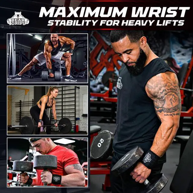 Alt view image 4 of 7 - Wrist Wraps for Weightlifting | Weight Lifting Wrist Straps for Weightlifting | Extra Strength Gym Wrist Wraps | Two Wrist Wrap Per Pack | 12 & 18 | Lifting for Men & Women