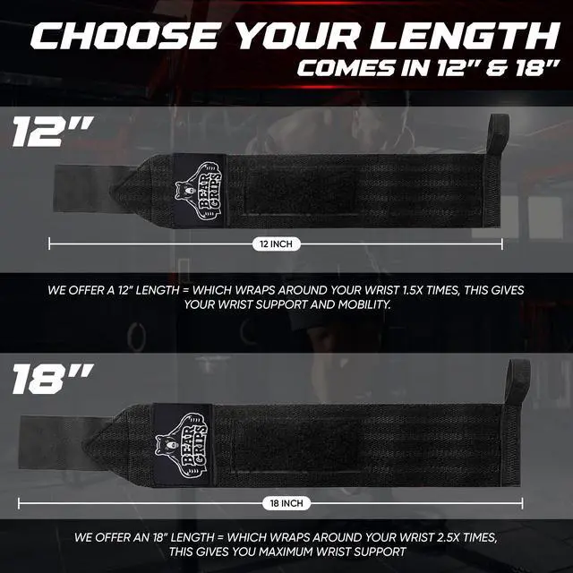Alt view image 7 of 7 - Wrist Wraps for Weightlifting | Weight Lifting Wrist Straps for Weightlifting | Extra Strength Gym Wrist Wraps | Two Wrist Wrap Per Pack | 12 & 18 | Lifting for Men & Women