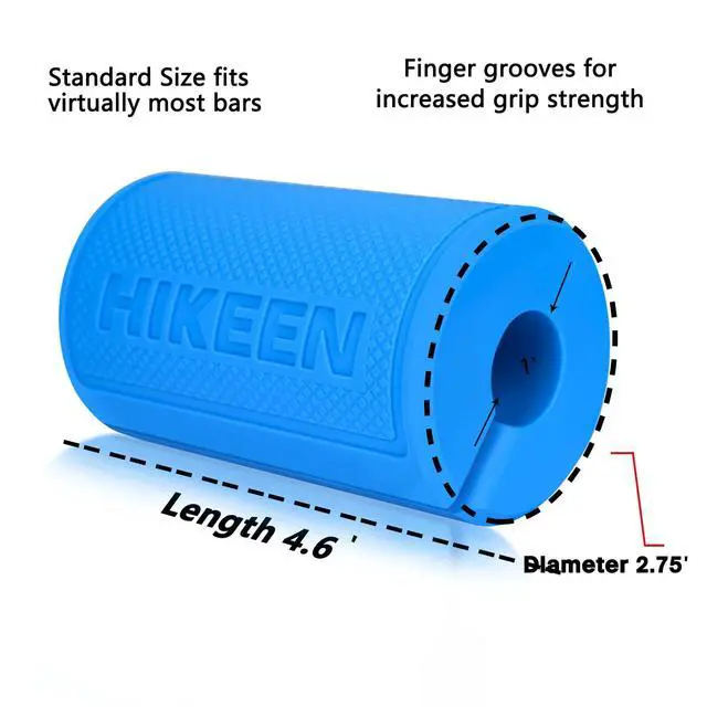 Alt view image 4 of 7 - Thick Bar Dumbbell Grips, Non Slip Hard Rubber Barbell Grips for Weight Lifting, Muscle Building - 2.75" Outer Diameter