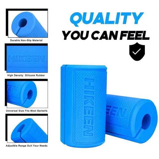 Alt view image 5 of 7 - Thick Bar Dumbbell Grips, Non Slip Hard Rubber Barbell Grips for Weight Lifting, Muscle Building - 2.75" Outer Diameter