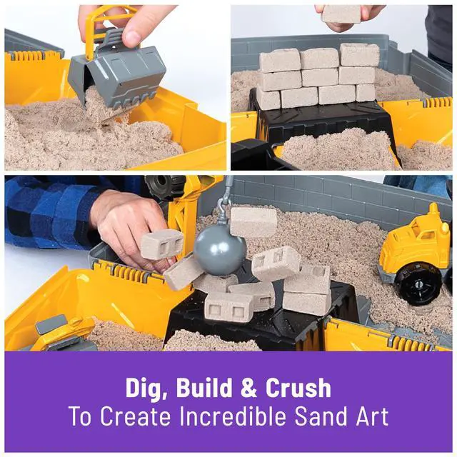 Alt view image 3 of 7 - Construction Site, Moldable Play Sand Sensory Toys, Ages 3+