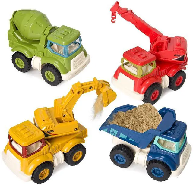 Main image of Construction Toys for Toddlers 2 3 4 5 Years Old, Sandbox Excavator Toy with Construction Truck Vehicles Dump Crane Cement Mixer Truck Toys for Boys Girls Kids, Christmas Birthday Ideas Gifts