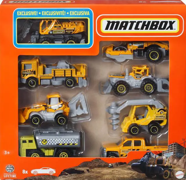 Main image of 8-Pack Die-Cast Vehicles with 1 Exclusive (Styles May Vary)