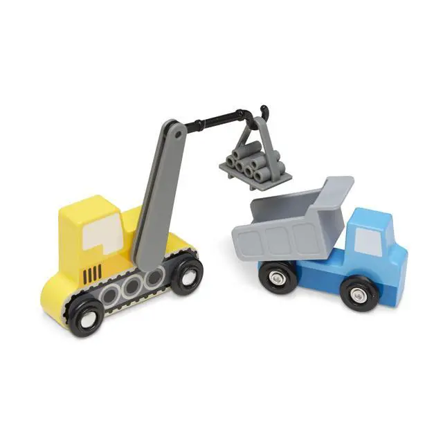Alt view image 5 of 7 - Wooden Construction Site Vehicles with Wooden Storage Tray (8 pcs)