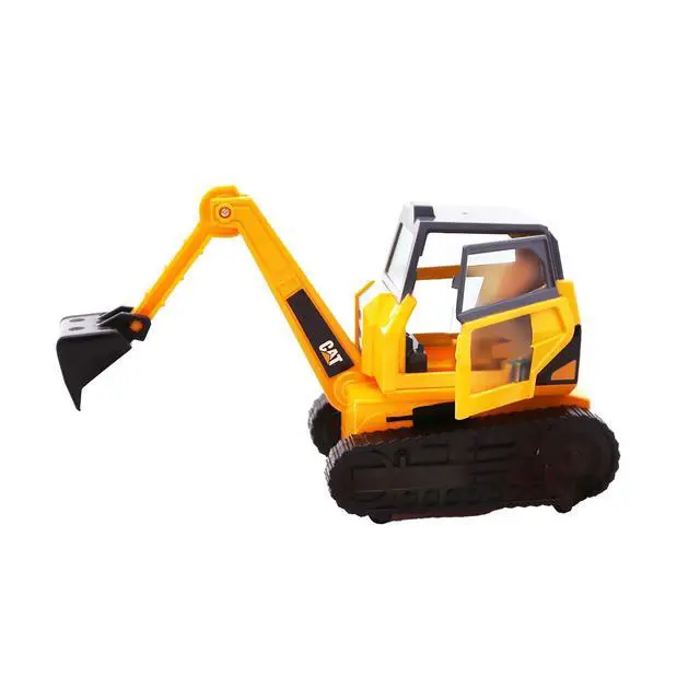 Alt view image 3 of 6 - Workforce Excavator Action Set, 23-Piece Kids Construction Toy Playset with 4-Inch Figure, Non-Drying Dirt Compound, Molds, Signs, Tools & Accessories, Ages 3+
