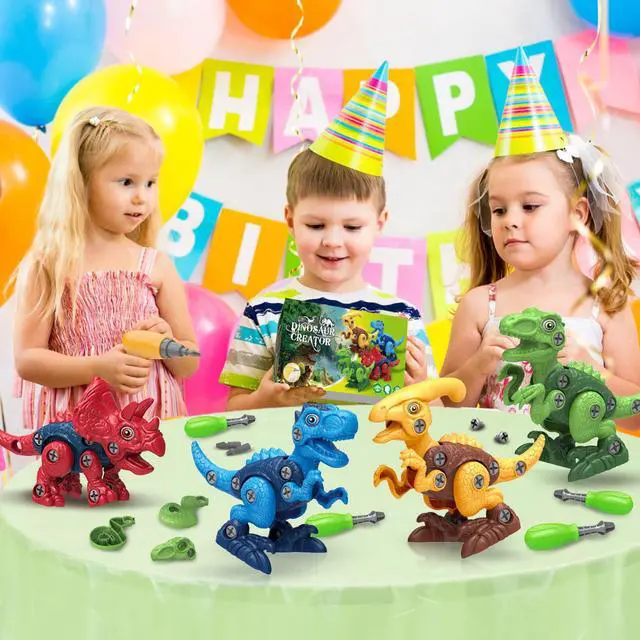 Alt view image 7 of 7 - Dinosaur Toys for 3, 4, 5, 6, 7 Year Old Boys, Take Apart Toys with Electric Drill for Kids, STEM Educational Construction Building Toy, Ideal Birthday Christmas Easter Gifts, Incl Tyrannosaurus Rex