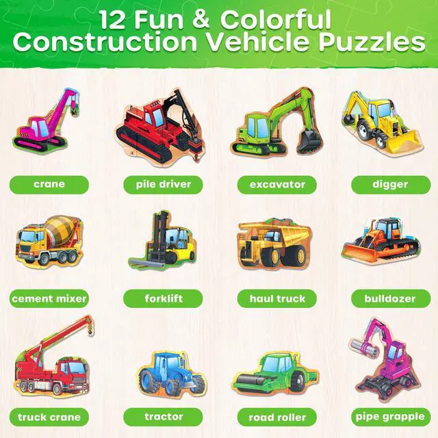 Alt view image 4 of 7 - Construction Vehicle Toys Magnetic Puzzles for Kids Ages 3-5