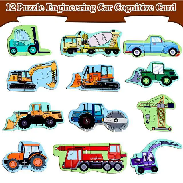 Alt view image 2 of 7 - Magnetic Puzzles for Kids Ages 3-5, Travel Toddler Excavator Puzzle Toy