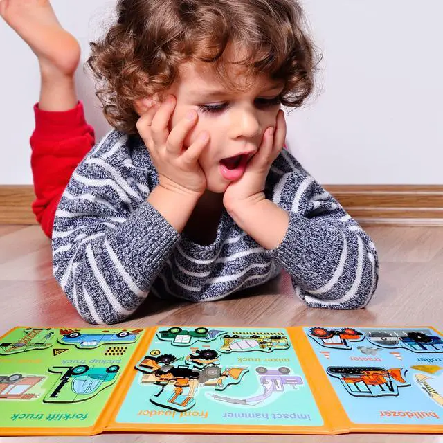Alt view image 4 of 7 - Magnetic Puzzles for Kids Ages 3-5, Travel Toddler Excavator Puzzle Toy