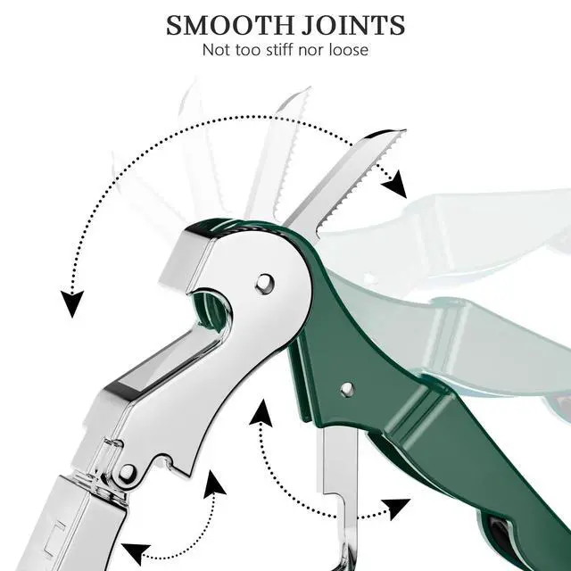 Alt view image 4 of 7 - 2-Pack Wine Opener, Waiter Corkscrew Wine Key for Server, Dark Green