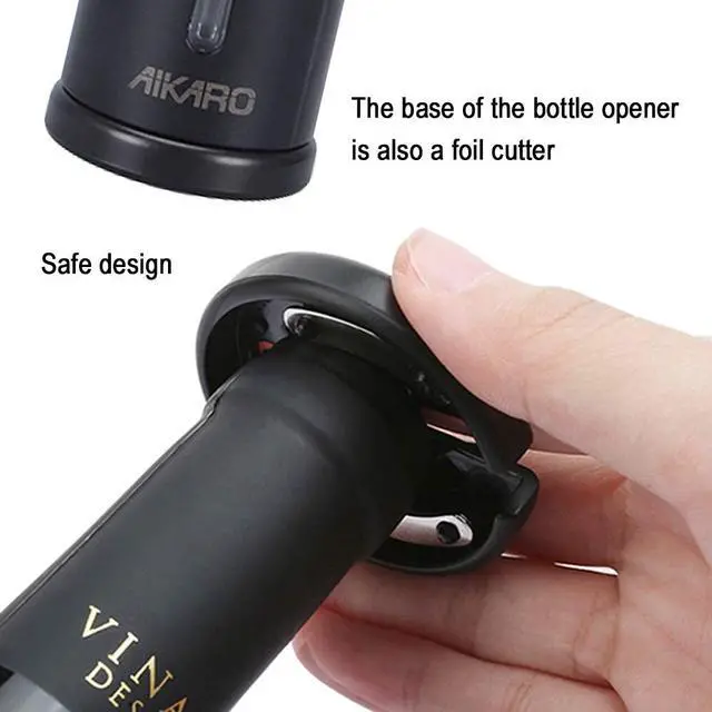 Alt view image 3 of 7 - Electric Wine Bottle Opener Automatic Electronic Corkscrew, Battery Operated (Set)