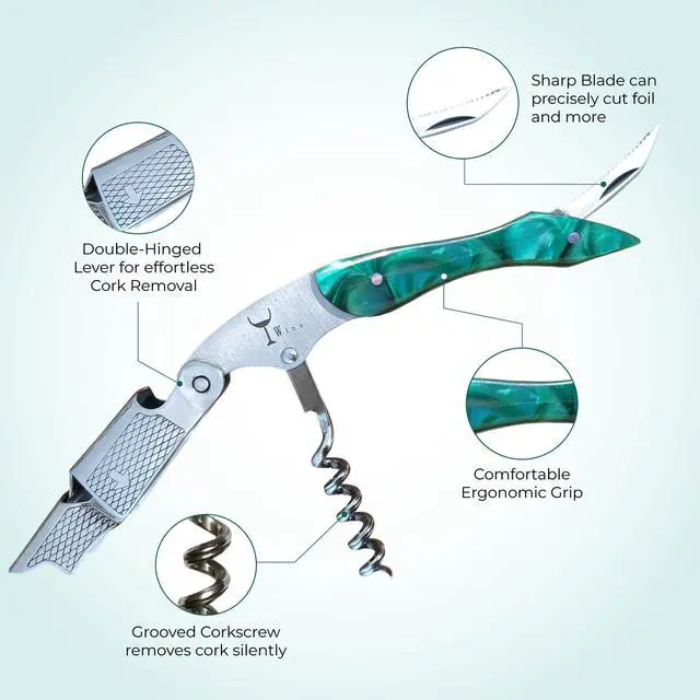 Alt view image 2 of 7 - Professional Sommelier's Corkscrew Wine Opener