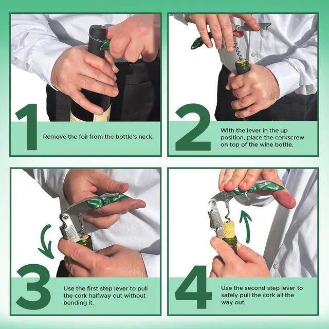 Alt view image 3 of 7 - Professional Sommelier's Corkscrew Wine Opener