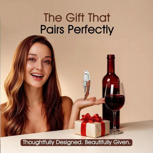 Alt view image 7 of 7 - 3 Pcs Wine Opener, Waiter Corkscrew Wine Key for Servers, Classic Rosewood
