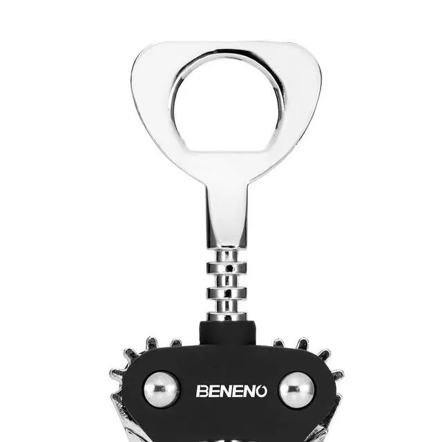 Alt view image 4 of 7 - Premium Classic Wing Corkscrew Wine Opener and Bottle Opener, Black