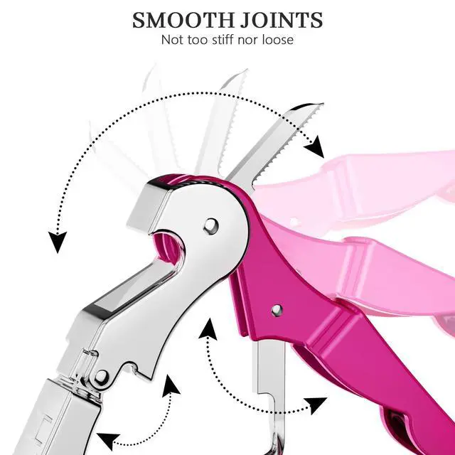 Alt view image 3 of 7 - 2-Pack Wine Opener, Waiter Corkscrew Wine Key for Server, Fuchsia