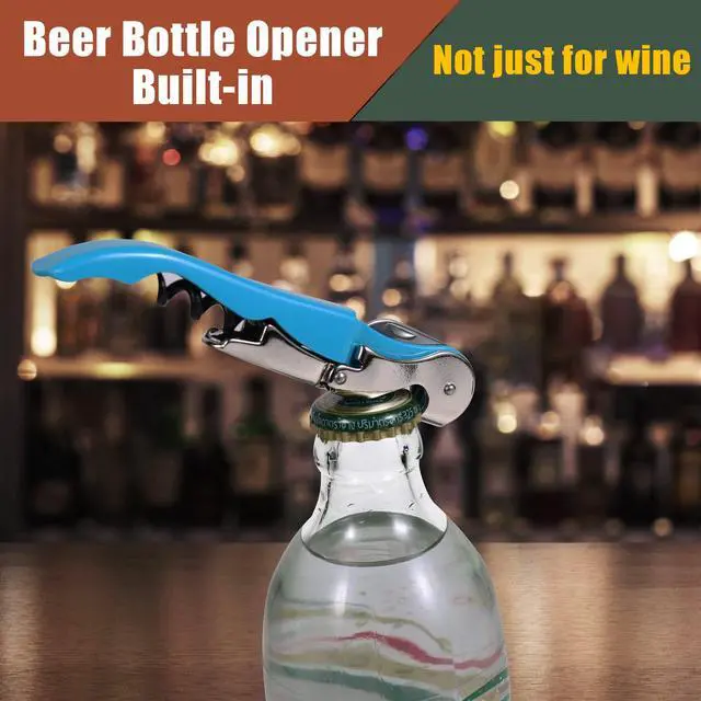 Alt view image 4 of 5 - Waiters Corkscrew, Wine Bottle Opener, Wine Key, Multi-Functional All-in-1(Multi-Color, Pack of 4)