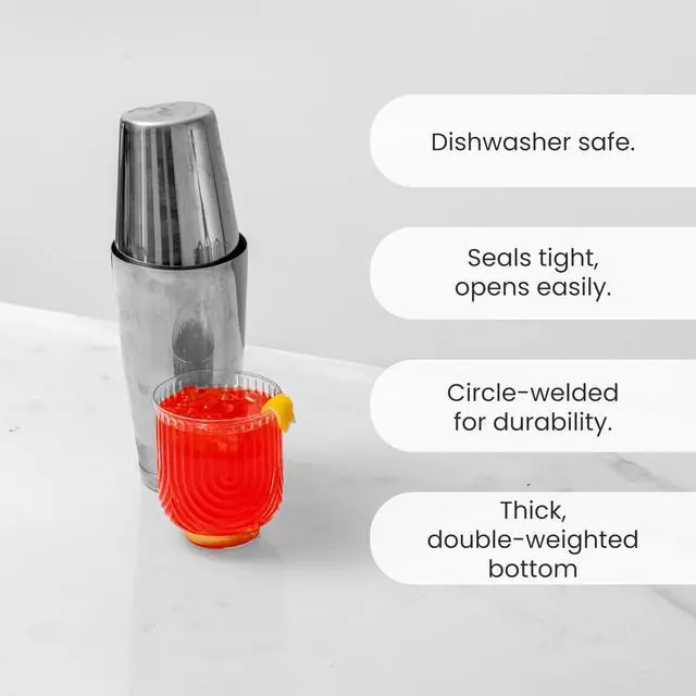 Alt view image 6 of 7 - Boston Cocktail Shaker Set, Weighted and Unweighted, 18 Oz