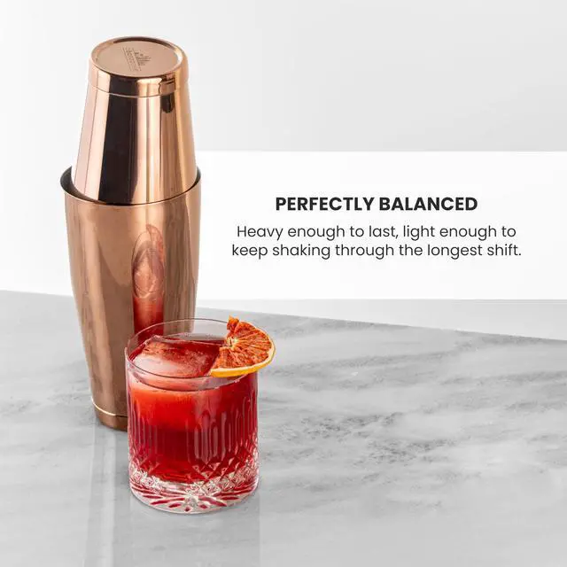 Alt view image 4 of 7 - Professional Boston Shakers Set 18 oz Weighted Stainless Steel Cocktail Shaker Set for Bartenders, Premium 304 Steel Bar Shaker, Essential Bartending Tools for Mixing Drinks
