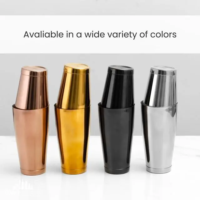 Alt view image 7 of 7 - Professional Boston Shakers Set 18 oz Weighted Stainless Steel Cocktail Shaker Set for Bartenders, Premium 304 Steel Bar Shaker, Essential Bartending Tools for Mixing Drinks