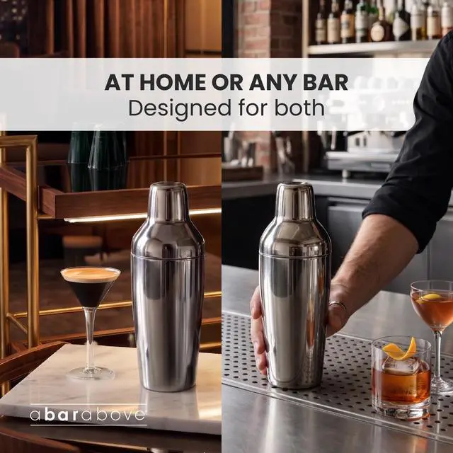 Alt view image 7 of 7 - All in One Cocktail Shaker, Cobbler Style Shaker, 24 oz