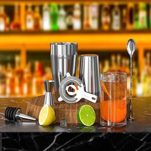 Alt view image 6 of 7 - Cocktail Shaker,Cocktail Shaker Set 6 Pcs,27OZ Drink Shaker