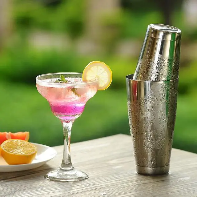 Alt view image 2 of 6 - Cocktail Shaker Tins Set Stainless Steel, Pro Bar Style Boston Shakers Bartending, Two Piece Martini Shaker Cup Drink Mixer for Bartender Silver Bar Tools Weighted Metal Shaking Tin