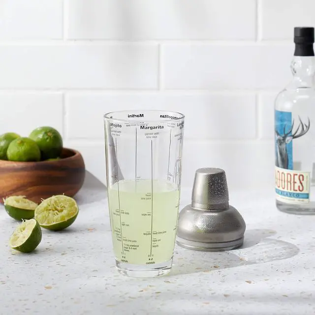 Alt view image 4 of 6 - 24oz Glass Cocktail Shaker, Includes Six Recipes