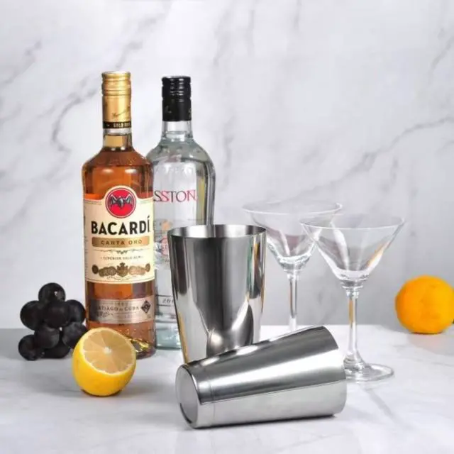 Alt view image 3 of 7 - Boston Cocktail Shaker Set, 28 oz & 20 oz Stainless Steel Weighted Shaker Tins, Metal Martini Shaker Drink Mixer for Bartending, Professional Bar Tools for Bartender