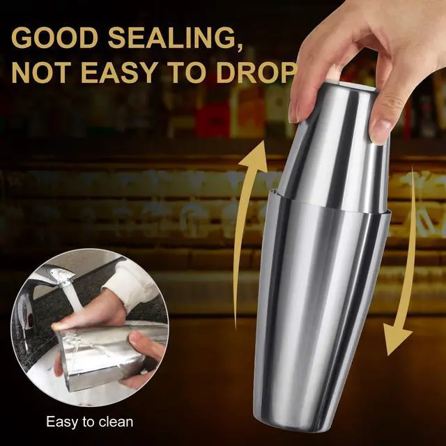Alt view image 5 of 6 - Cocktail Shaker Set, 16 Piece Bartender Kit, Cocktail Shaker, Stainless Steel Bar Set Accessories, Coktail Set, Boston Shaker, Drink Mixer Shaker, Bartending Bar Tools with Muddler Spoon Jigger