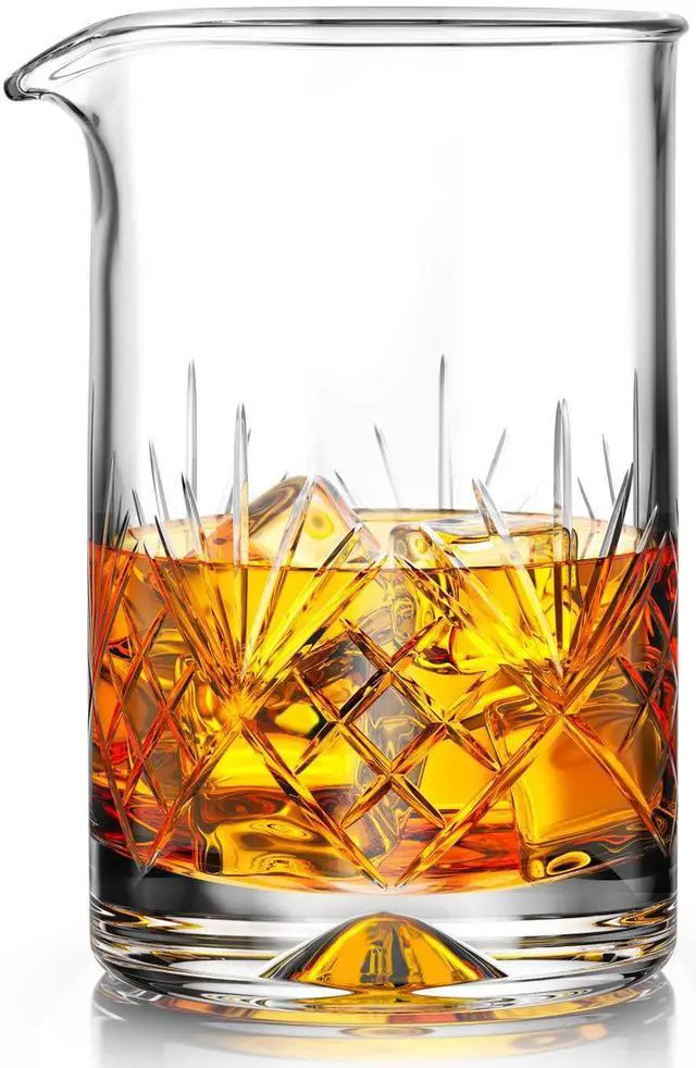 Main image of Crystal Cocktail Mixing Glass/Premium Cocktail Shaker 18oz(540ml) - Solid and Stable Thick Bottom/Professional Quality Bartender Tool for Stirring Cocktails - Gift for Christmas, Birthday