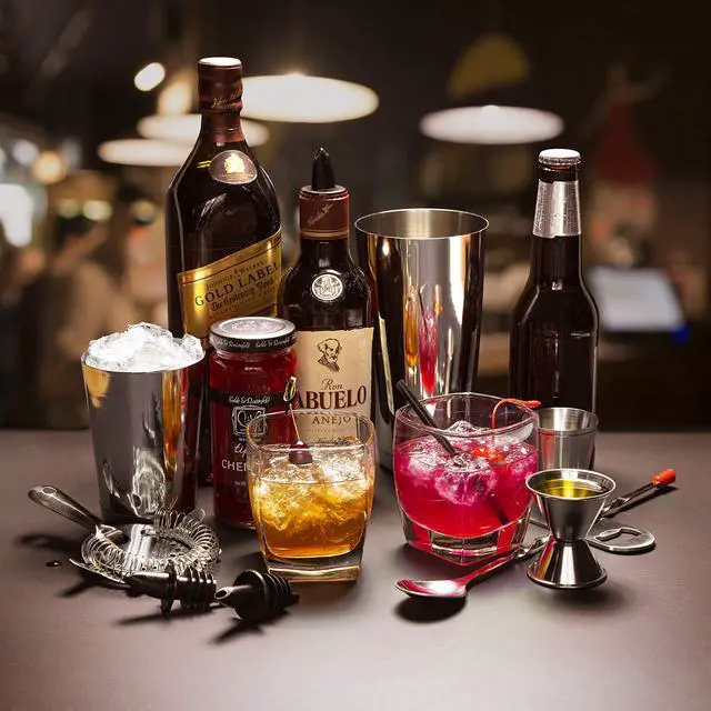 Alt view image 7 of 7 - Bar Set Cocktail Shaker Set, Stainless Steel Mixology Bartender Kit, 16 Piece Cocktail Kit, Silver Cocktail Set, Bar Tools: 30oz Martini Shaker, Muddler, Bar Kit Cocktail Book, Jigger and Pourers