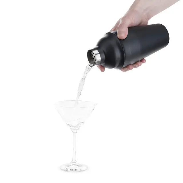 Alt view image 7 of 7 - Ash Stainless Steel Cocktail Shaker for Cold Brew Cocktails, Margarita, Whiskey Sour, Espresso Martini Shaker, Home Bar Accessories, Bartender Gifts, 18 oz, Set of 1, Matte Black