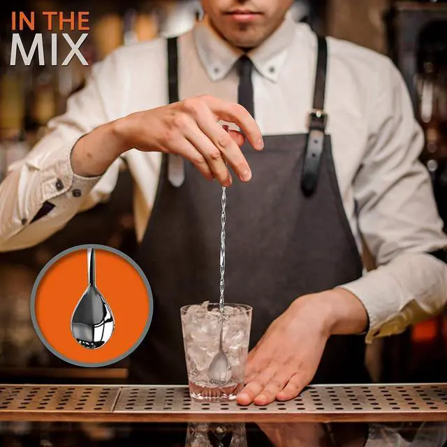 Alt view image 4 of 7 - Mixology Bartender Cocktail Shaker Set - Includes 15 & 30 oz Stainless Steel Shakers, 6 Bottle Pourers & More - Essential Martini Making Kit - Drink Mixing Set - 15 Piece Cocktail Bar Set