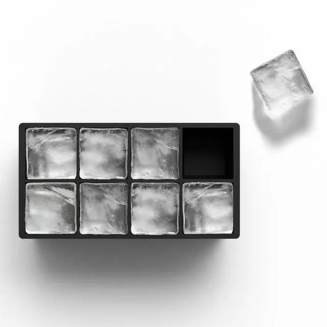 Alt view image 2 of 7 - Ice Cube Molds, 2 Pack Silicone Trays for 8 Large Square Cubes