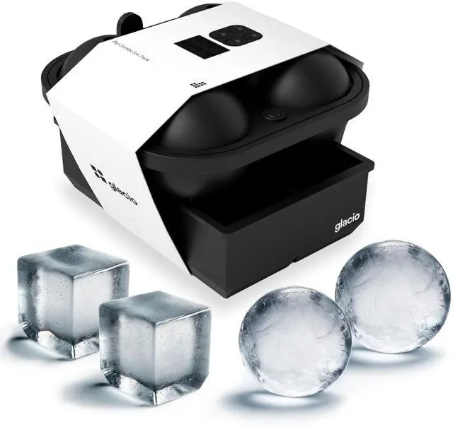 Main image of Ball Ice Cube Tray and Big Cube Molds for Whiskey, Slow Melting Set