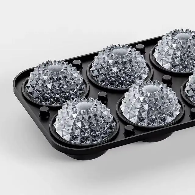 Alt view image 4 of 5 - KORA HAUS Sphere Ice Cube Mold with Lid Extra Large Premium Silicone Ice Ball Maker for Whiskey, Cocktails & Bourbon Ice Sphere Mold BPA Free Easy Release Ice Tray