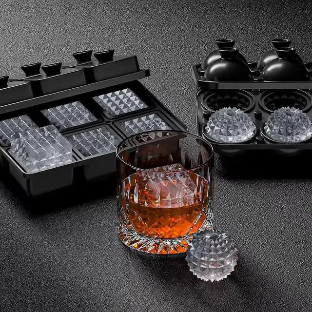 Alt view image 5 of 5 - KORA HAUS Sphere Ice Cube Mold with Lid Extra Large Premium Silicone Ice Ball Maker for Whiskey, Cocktails & Bourbon Ice Sphere Mold BPA Free Easy Release Ice Tray
