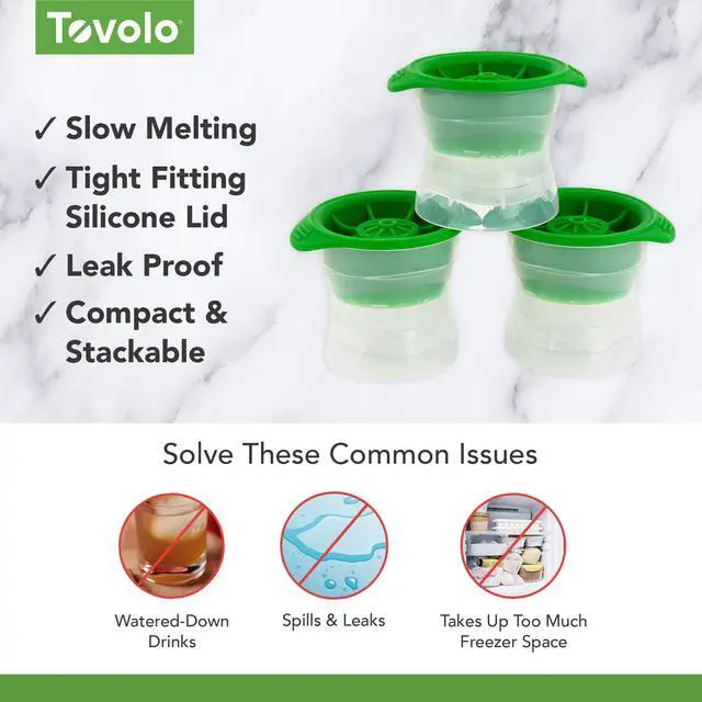 Alt view image 3 of 6 - Molds Ice Golf Ball Green, 3 Count